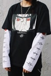 Anime Naruto Uchiha Sembol Detay Beyaz Unisex Kollu T-Shirt 
