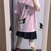 Anime Pembe Fantasy Magic Melody - Kuromi Unisex T-Shirt