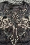 Antrasit Affliction Double Skull Cross Y2K Unisex T-Shirt