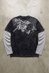 Antrasit Skull Motifli Beyaz Unisex Sweatshirt