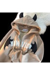 Bej Hew Vigo Kulak Detaylı Kalın Kumaş Fermuarlı (Unisex) Kapüşonlu Sweatshirt