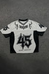 Beyaz Anime Berserk 45 Number V Yaka Unisex Forma