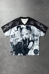 Beyaz Anime Goth Girl Magic Fun Jersey Unisex Forma