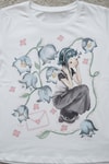 Beyaz Girl İn Flowers Gotik Y2K Uzun Kollu Crop 