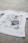 Beyaz Girl İn Flowers Gotik Y2K Uzun Kollu Crop 