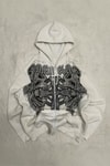 Beyaz Gotik Kelt Cross Streetwear Kapüşonlu Unisex Hırka