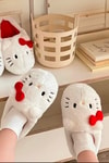 Beyaz Hello Kitty Kırmızı Kurdele Panduf Terlik