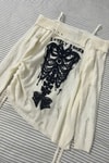 Beyaz Lovely Bones Gotik Y2K Uzun Kollu Off Shoulder
