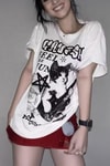 Beyaz Playing Guitar Cat Unisex T-shirt