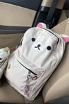 Beyaz Rilakkuma Ayıcık Kulaklı Unisex Sırt Çantası