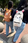 Beyaz Rilakkuma Ayıcık Kulaklı Unisex Sırt Çantası