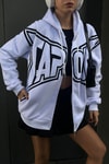 Beyaz Tapout Full Print Cyber Grunge Kapüşonlu Sweatshirt