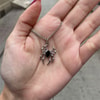 Black Stone-Embellished Spider Kolye