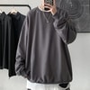 Düz Füme Orta Kalınlıkta Kumaş Oversize (Unisex) Uzun Kollu
