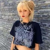 Gothic Cross For Die Siyah Yarım Kadın T-Shirt