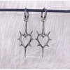 Gothic Thorny Heart Silver Küpe