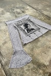 Gri Black Stones Nana Goth Girl Manga İspanyol Kol Y2K Uzun Kollu Crop