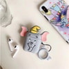Gri Cute Elephant Airpod Kılıf