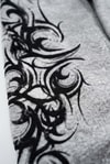 Gri Melanj Gotik Tribal Y2K Beli Lastikli Eşofman