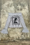 Gri Rat Nest Goth Girl Manga İspanyol Kol Y2K Uzun Kollu Crop