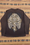 Kahverengi Anatomi Kaburga Gotik Unisex Sweatshirt