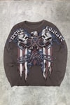 Kahverengi Xtreme Couture Eagle USA Unisex Sweatshirt