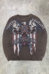 Kahverengi Xtreme Couture Eagle USA Unisex Sweatshirt