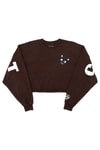 Koyu Kahveregni CHOCOCAT Y2K Crop Sweatshirt