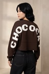 Koyu Kahveregni CHOCOCAT Y2K Crop Sweatshirt