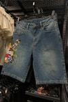 Lacivert Ed Hardy Grafiti Harajuku Y2K Şort