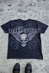 Lacivert Gotik Def Leppard Skull Y2K Unisex T-Shirt