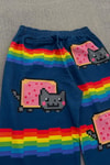 Lacivert Nyan Cat Rainbow Harjauku Y2K Unisex Eşofman
