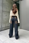 Lacivert Yıldız Yamalı Taşlanmış Vintage Baggy Kot Pantolon