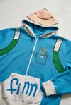 Mavi Adventure Time Finn Unisex Kapüşonlu Hırka