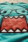 Mavi Domo Kun Harajuku Y2K Kısa Kollu Crop