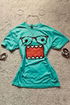 Mavi Domo Kun Harajuku Y2K Kısa Kollu Crop