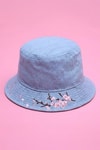 Mavi Sakura Nakış Bucket Şapka