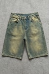 Mavi Sarı Eksitme Düz Y2K unisex Baggy Şort