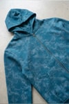 Mavi Sisli Streetwear Kapüşonlu Unisex Hırka