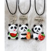 Panda Meyveli Bff Üçlü Kolye