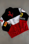 Parçalı Ferrari F1 Retro Paraşüt Bomber Ceket