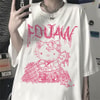 Pembe Baskılı Veteran Hello Kitty Beyaz (Unisex) T-Shirt