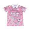 Pembe Kitty Madrid Dragon Jersey Beyaz Düğmeli Yaka T-shirt