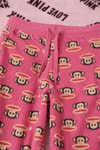 Pembe Monkey Beli Lastikli Y2K Eşofman
