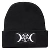 Pentagram Moon Beanie Siyah Bere