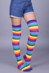 Rainbow Çizgili Dizüstü Çorap
