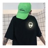 Reflektör Baskı Alien Siyah Unisex T-Shirt