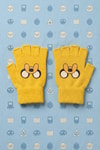 Sarı Adventure Time Jack Face Kesik Parmak Unisex Eldiven