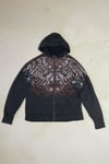 Siyah Affiction Wing Tribal Harajuku  Y2K Kapüşonlu Unisex Hırka