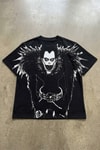 Siyah Anime Death Note Ryuk Gotik Y2K Unisex T-Shirt